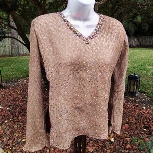 Adorable Flower Beaded top by Nikita NWT M